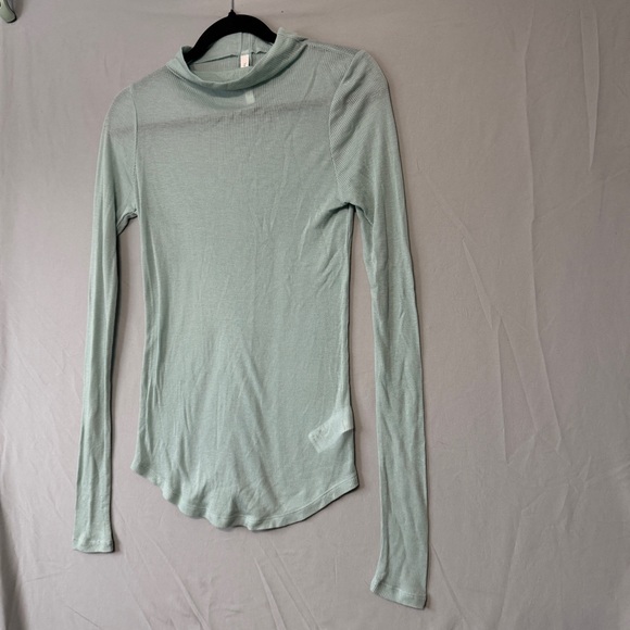 The Group Babaton Womens Roll Neck Long Sleeve Top S Silk Blend Sheer Preppy - Picture 3 of 8
